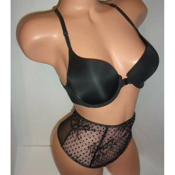 32D•NEW •Victoria's Secret perfect shape push up bra & high waist thong(SM - Picture 2 of 5
